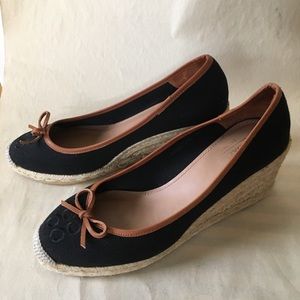 Black COACH espadrilles size 9 wedges